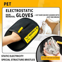 Dual-Action Electrostatic Pet Grooming Glove