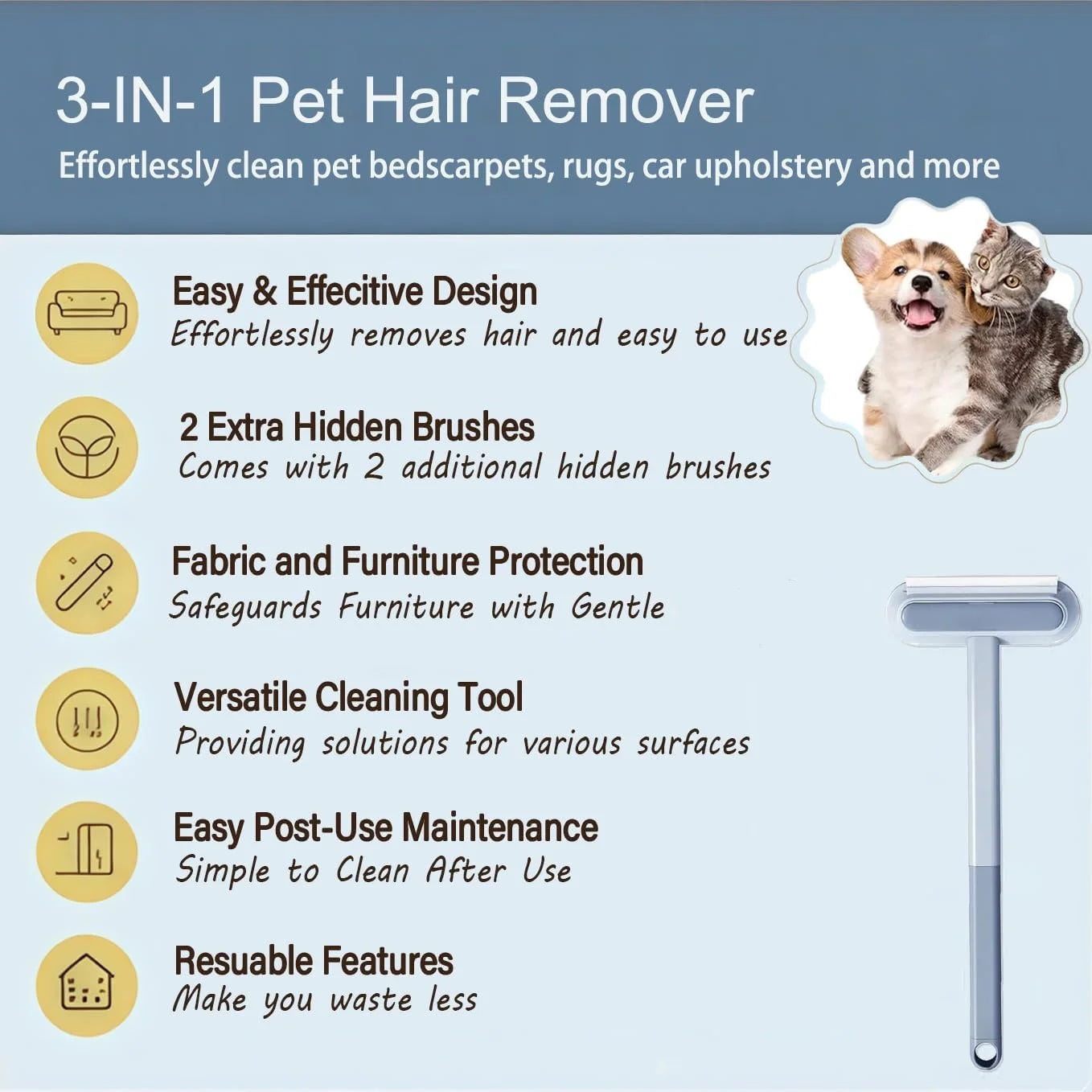 Professional Multi-Surface Pet Fur Remover