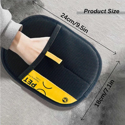 Dual-Action Electrostatic Pet Grooming Glove